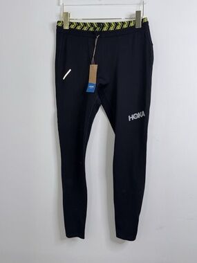 NWT Men’s Hoka M Hupana Running Reflective Tights Men’s Size Large - Black